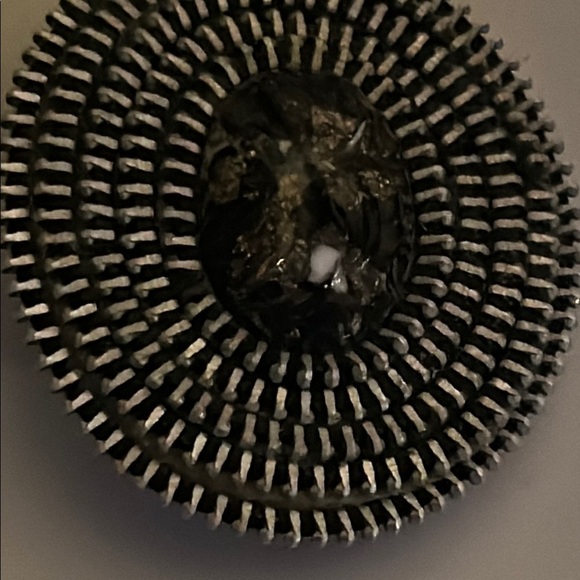 Vintage coiled zipper Silver Pendant Necklace - Picture 4 of 5